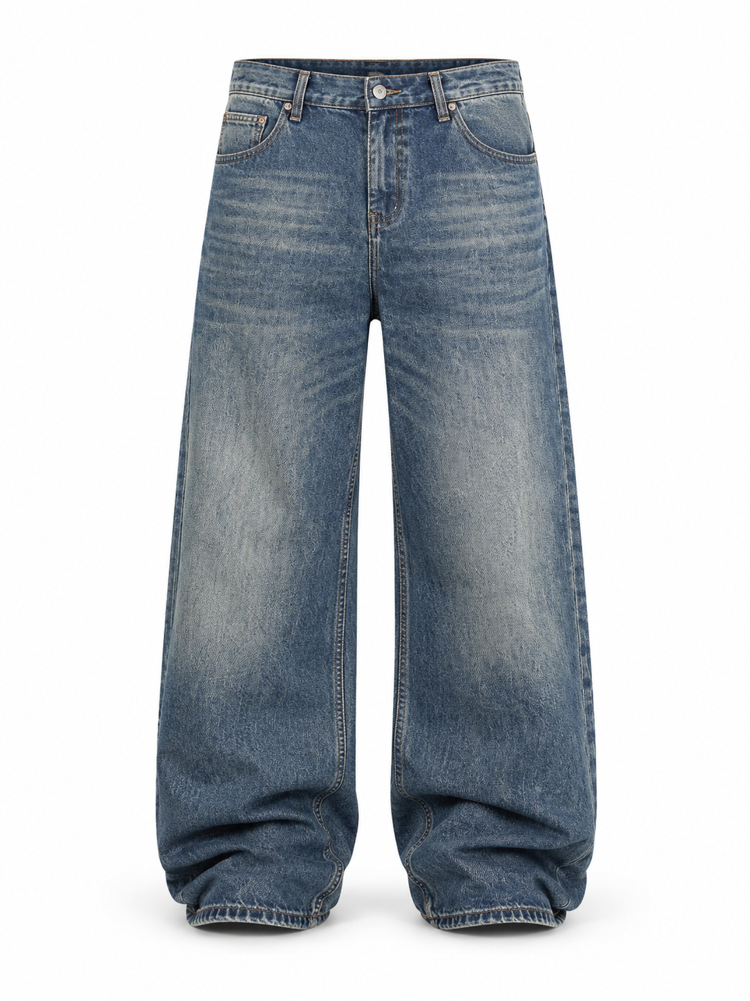 American-style Casual High-end Heavyweight Washed Vintage Jeans For Spring And Autumn