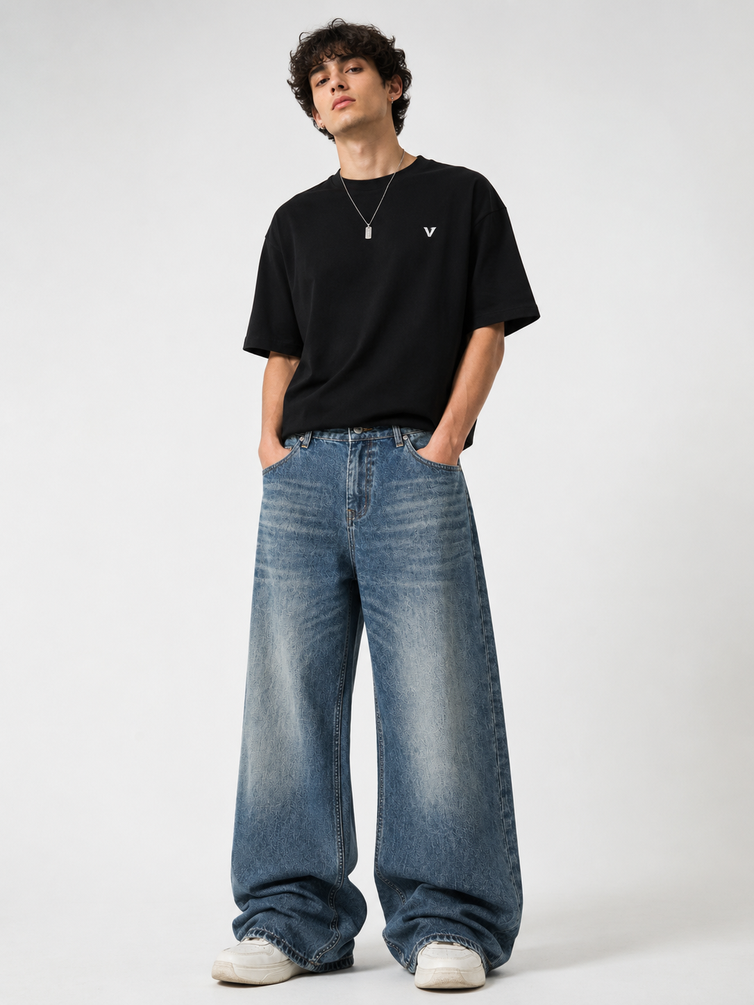 American-style Casual High-end Heavyweight Washed Vintage Jeans For Spring And Autumn