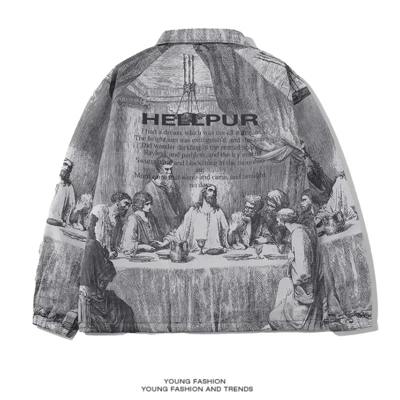 Oversized Art Print Jacket