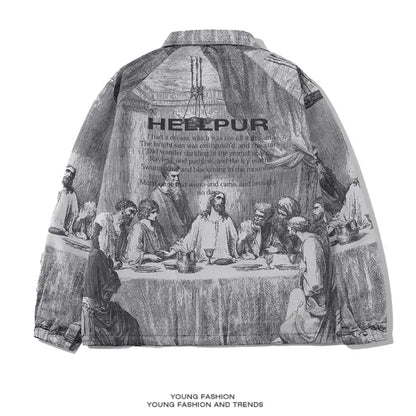 Oversized Art Print Jacket