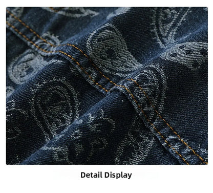 Vintage Pattern Denim Shirts