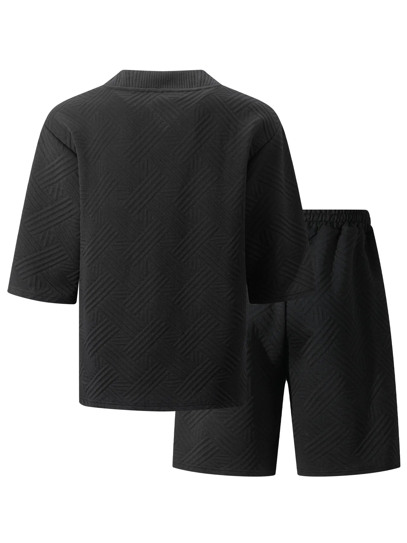 New high-quality men's casual V-neck T-shirt and shorts set - summer two-piece clothing - fashionable attire suitable for men to
