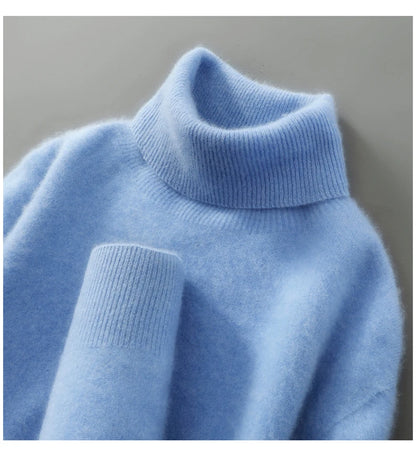 100% wool high neck sweater with pullover for men, autumn and winter warm and full sleeved hot selling new knitted  base sweater