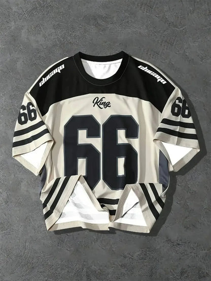 Summer new men's T-shirt is a casual fashionable sporty breathable soft and comfortable