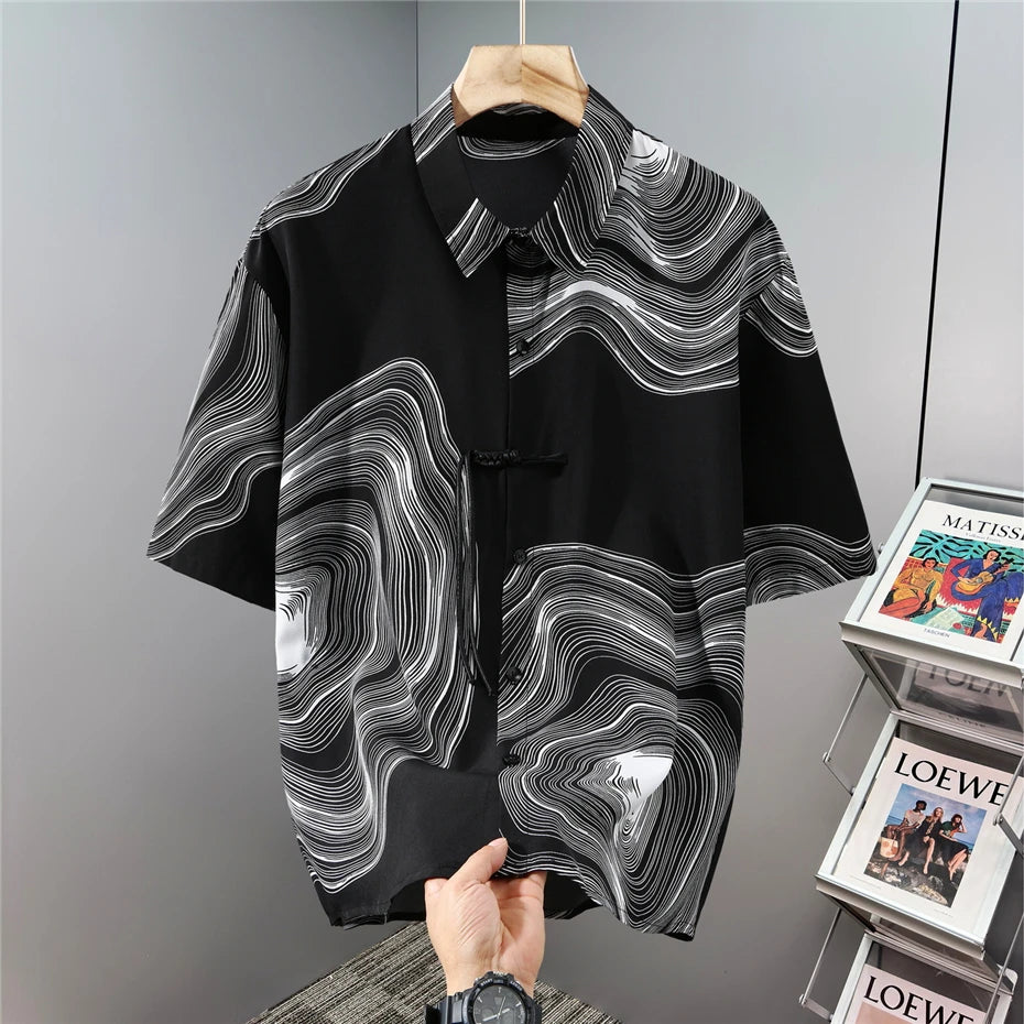 Hawaiian Beach Short Sleeve Shirts Men Summer Cool Shirts 10XL Plus Size Male Shirts Big Size 10XL