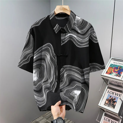 Hawaiian Beach Short Sleeve Shirts Men Summer Cool Shirts 10XL Plus Size Male Shirts Big Size 10XL