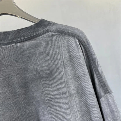 ZODF Retro 2024 Autumn 275gsm Washed Cotton T-Shirt Unisex Oversized Solid Long Sleeve O-Neck T Shirt Brand Tops HY0948