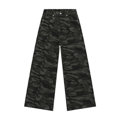 IEFB Summer Men's Denim Pants Old Blue Washed Male Jeans Straight Casual Menwear Loose Wide Leg Trousers New Fashion 9C354
