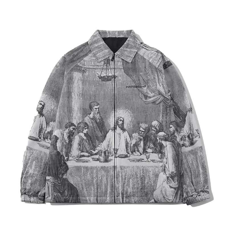 Oversized Art Print Jacket