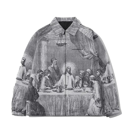 Oversized Art Print Jacket
