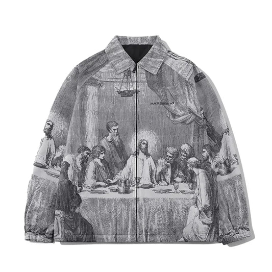 Oversized Art Print Jacket