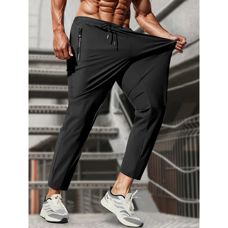 Men's Ice Silk Stretch Joggers