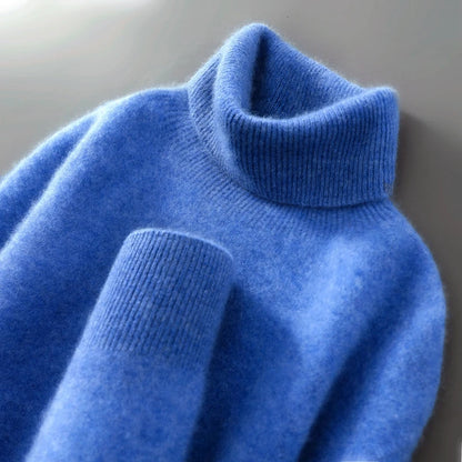 100% wool high neck sweater with pullover for men, autumn and winter warm and full sleeved hot selling new knitted  base sweater