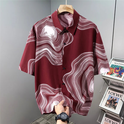 Hawaiian Beach Short Sleeve Shirts Men Summer Cool Shirts 10XL Plus Size Male Shirts Big Size 10XL
