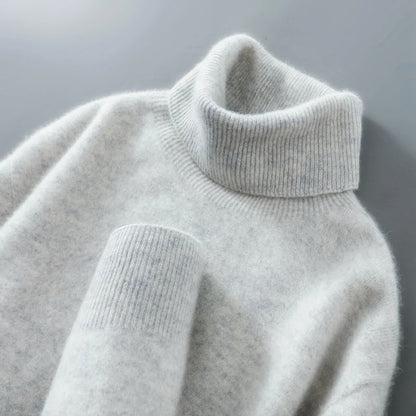 100% wool high neck sweater with pullover for men, autumn and winter warm and full sleeved hot selling new knitted  base sweater