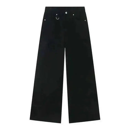 IEFB Summer Men's Denim Pants Old Blue Washed Male Jeans Straight Casual Menwear Loose Wide Leg Trousers New Fashion 9C354
