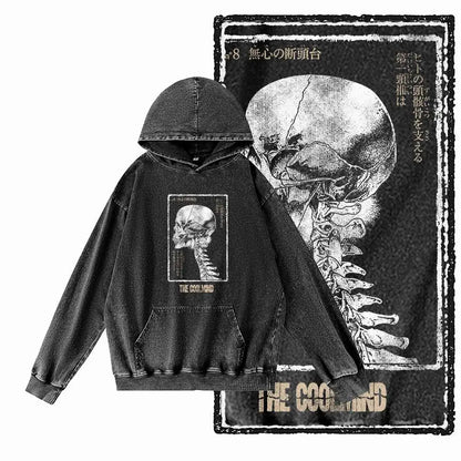 G14 Acid Washed Black o-neck 100% Cotton COOLMIND  Printed Men's Hoodies |  Streetwear Big Size Cool men's Hoodie