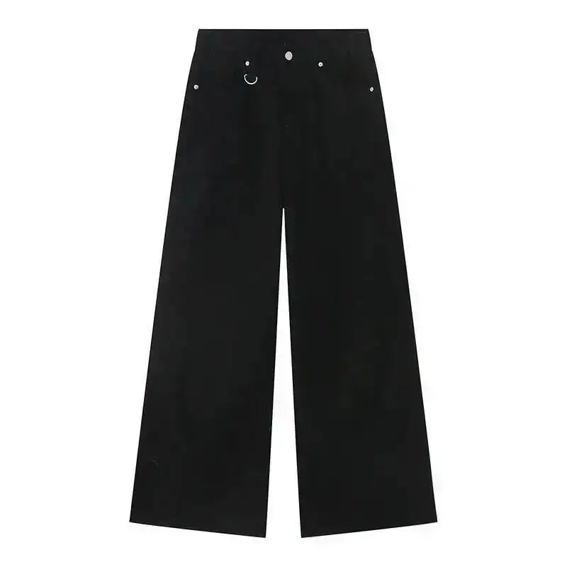 IEFB Summer Men's Denim Pants Old Blue Washed Male Jeans Straight Casual Menwear Loose Wide Leg Trousers New Fashion 9C354