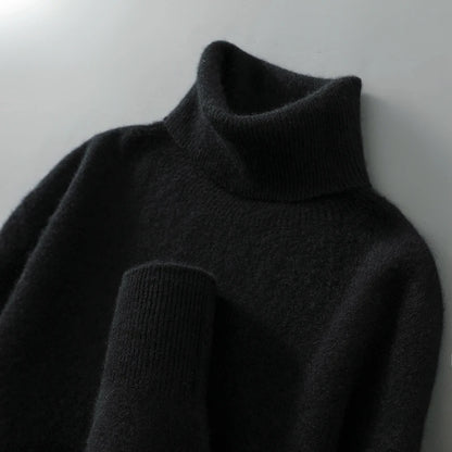 100% wool high neck sweater with pullover for men, autumn and winter warm and full sleeved hot selling new knitted  base sweater