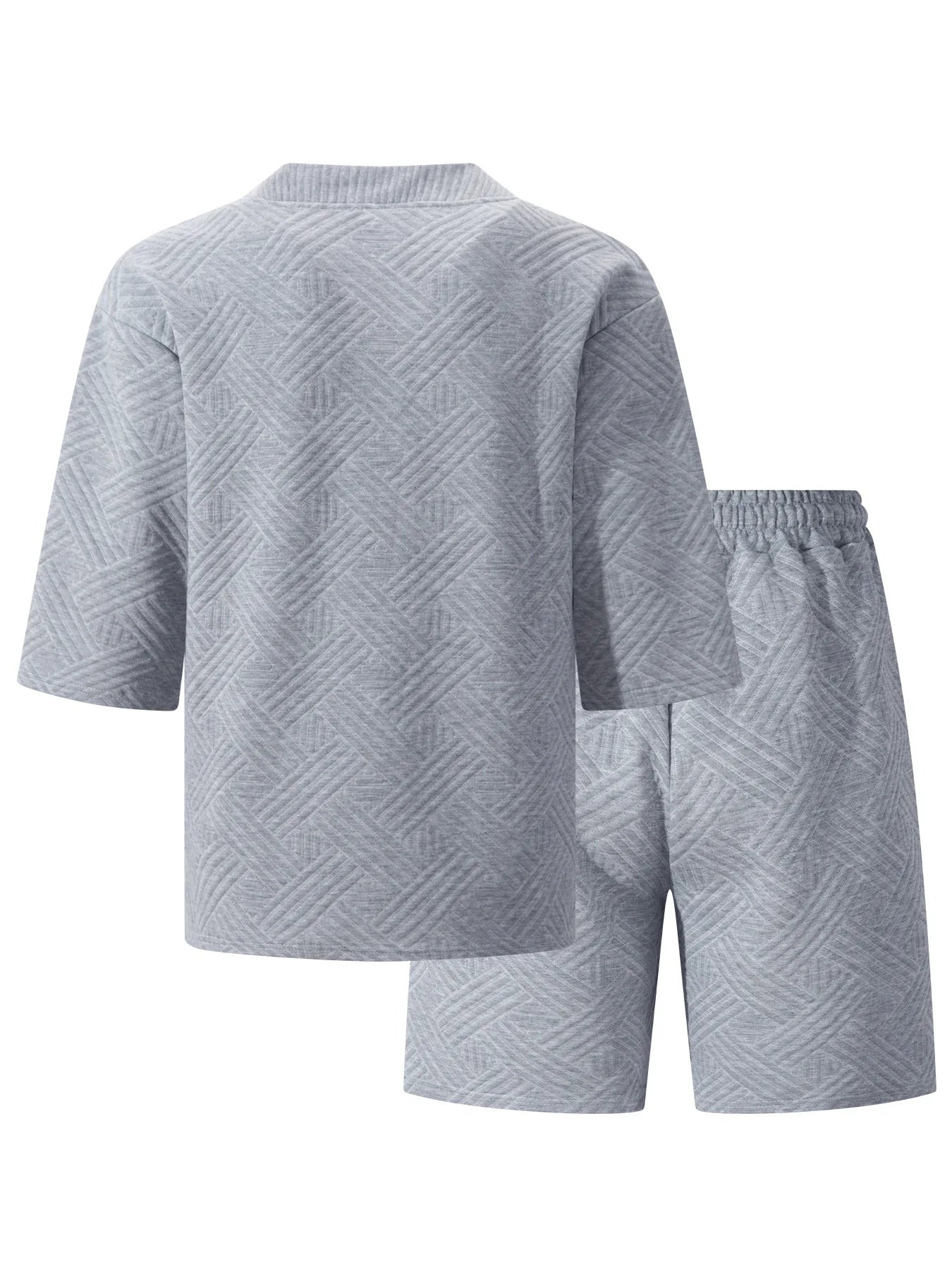 New high-quality men's casual V-neck T-shirt and shorts set - summer two-piece clothing - fashionable attire suitable for men to