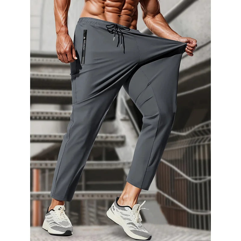 Men's Ice Silk Stretch Joggers