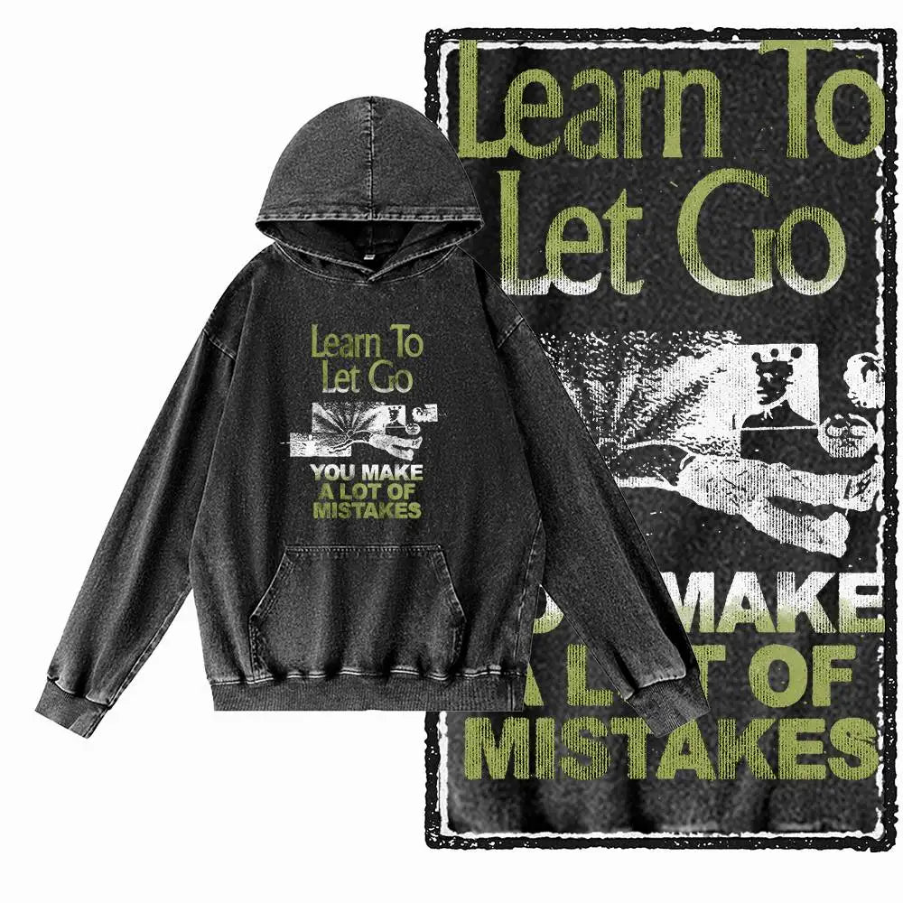 G15 Acid Washed Black Cool 100% Cotton COOLMIND  Printed Men's Hoodies |  Streetwear Big Size O-neck men's Hoodie