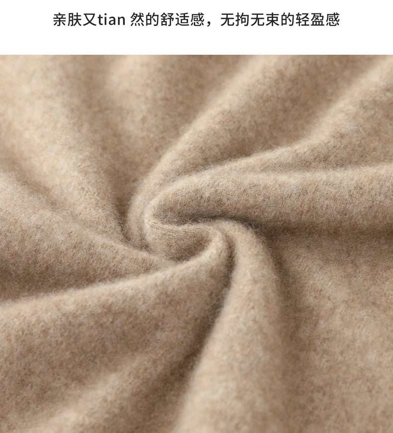 100% wool high neck sweater with pullover for men, autumn and winter warm and full sleeved hot selling new knitted  base sweater