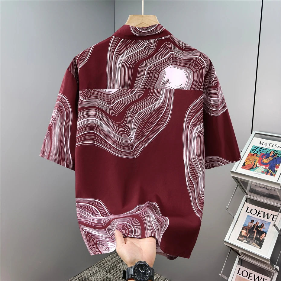 Hawaiian Beach Short Sleeve Shirts Men Summer Cool Shirts 10XL Plus Size Male Shirts Big Size 10XL